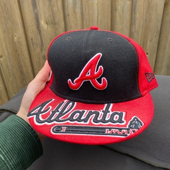 Vintage Embroidered MLB Atlanta Braves Baseball Cap Hat New Era - Picture 5 of 8